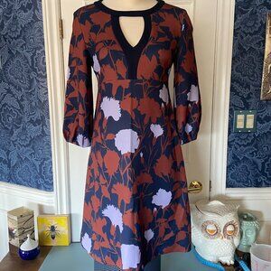 1-ONE Italian Designer Dress - large floral print - size 6 Med